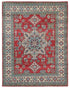 8x10 Red Kuba Afghan Hand Knotted Wool Area Rug